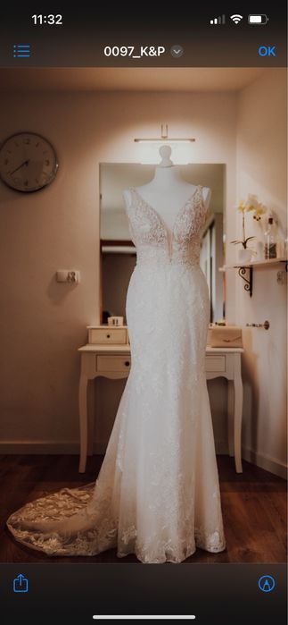 Suknia ślubna rybka