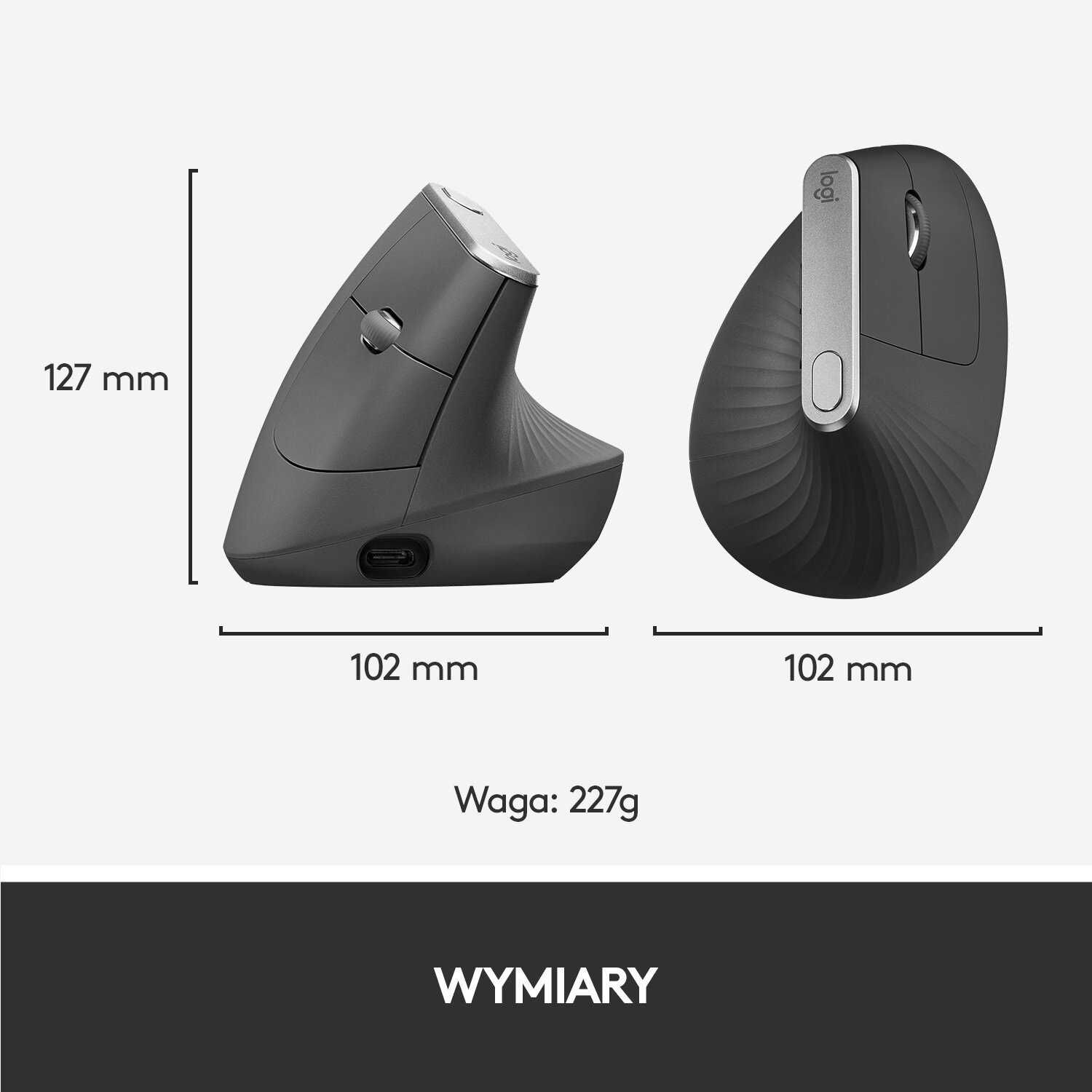 Logitech MX Vertical Advanced Ergonomic Wireless Mouse