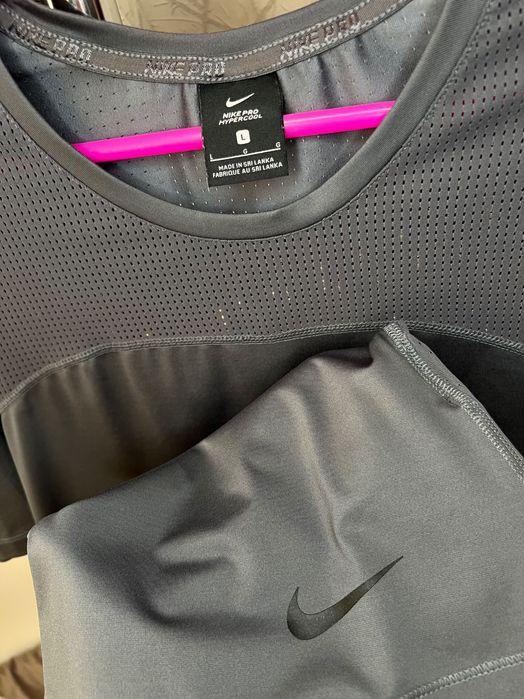 Nike Pro Hypercool футболка — сіра, L, перфорація
