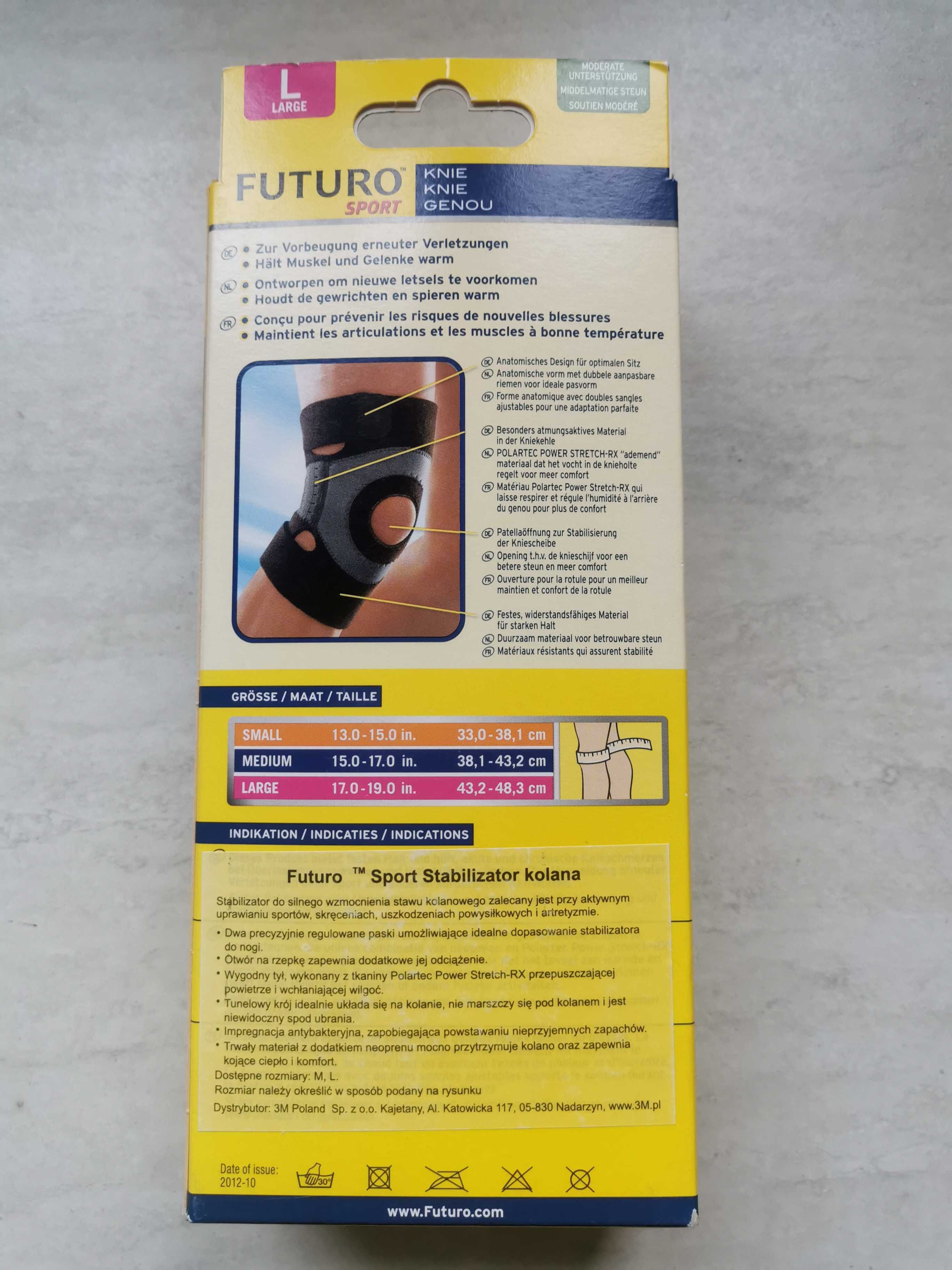 Stabilizator kolana Futuro Sport
rozmiar L
nowy