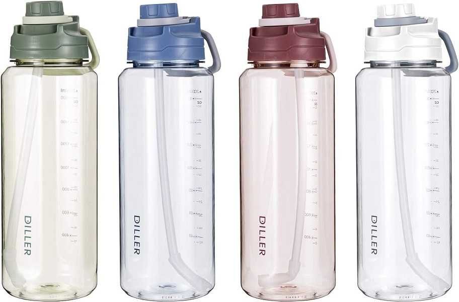 пляшка  для води  Diller BPA- Gym 2л. червоний