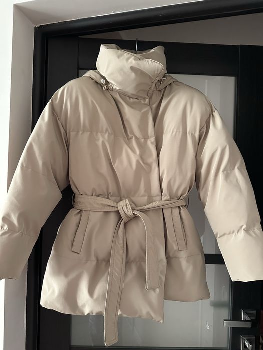 Пуховик, куртка mocko.store, бежевого кольору