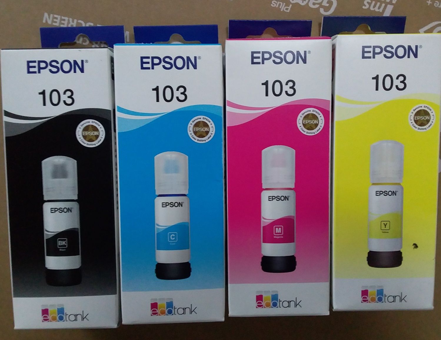Набір оригінальних чорнил Epson 103 4*65мл B/C/M/Y.