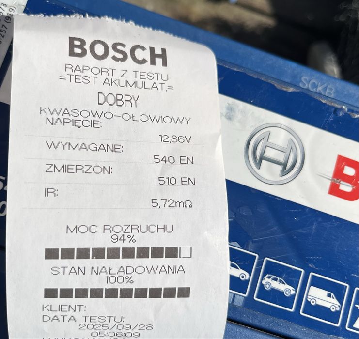 Akumulator Bosch 60Ah 540A uż. ok. roku stan bdb 0 092 s40 040