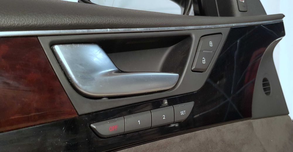 Drzwi Lewe Przednie Audi A8 D4 Czarne Kompletne z Boczkiem