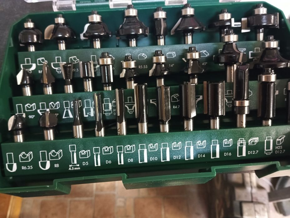 Frezy wiertła Zestaw frezów do frezarki górnowrzecionowej PARKSIDE