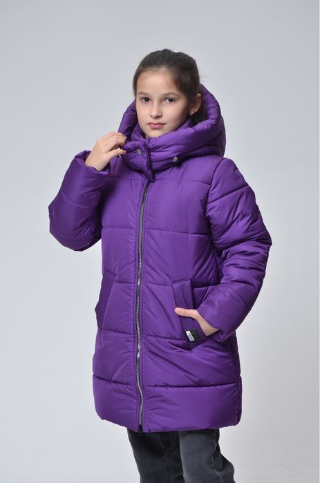 Зимова куртка пальто пуховик для дівчинки 134, 140, 146 см