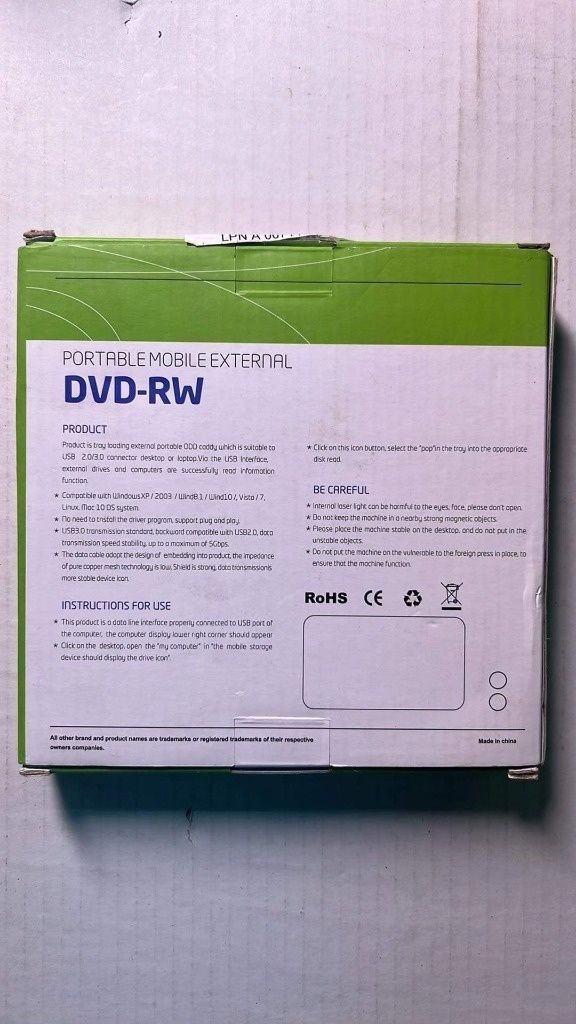 Napęd Optyczny Ultra Thin DVD Writer 8X DVD
