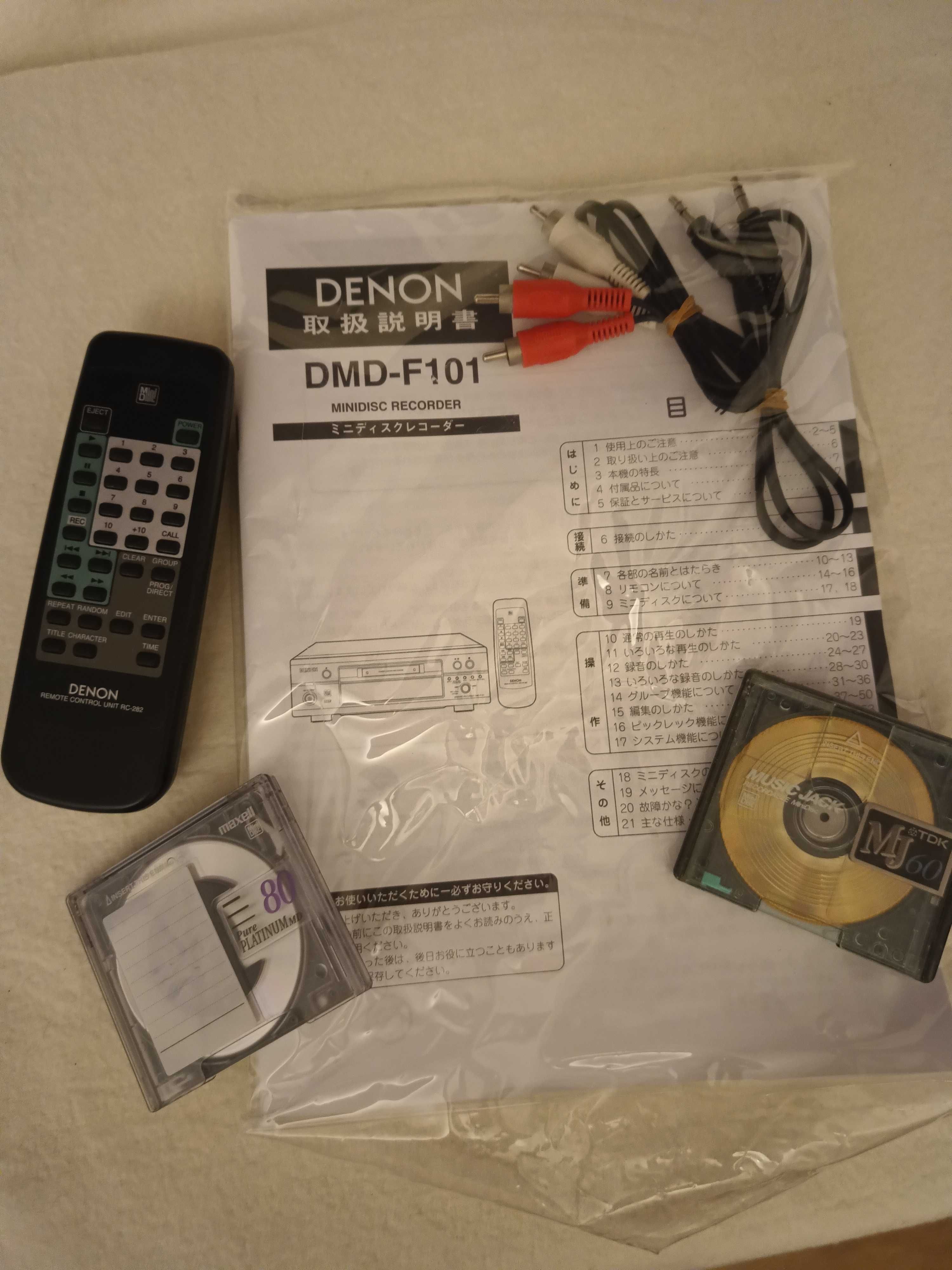 MiniDisc DENON DMD-F101 + pilot