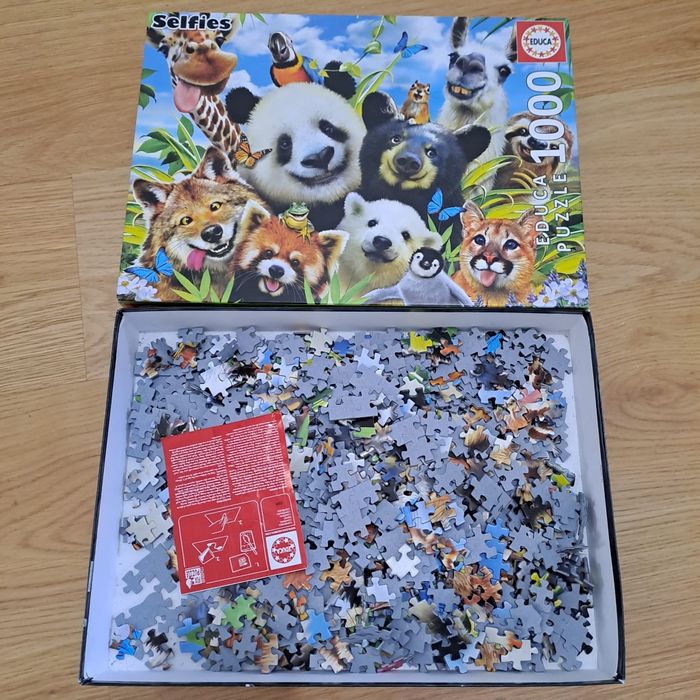 Puzzle Educa 1000 peças selfies Animais