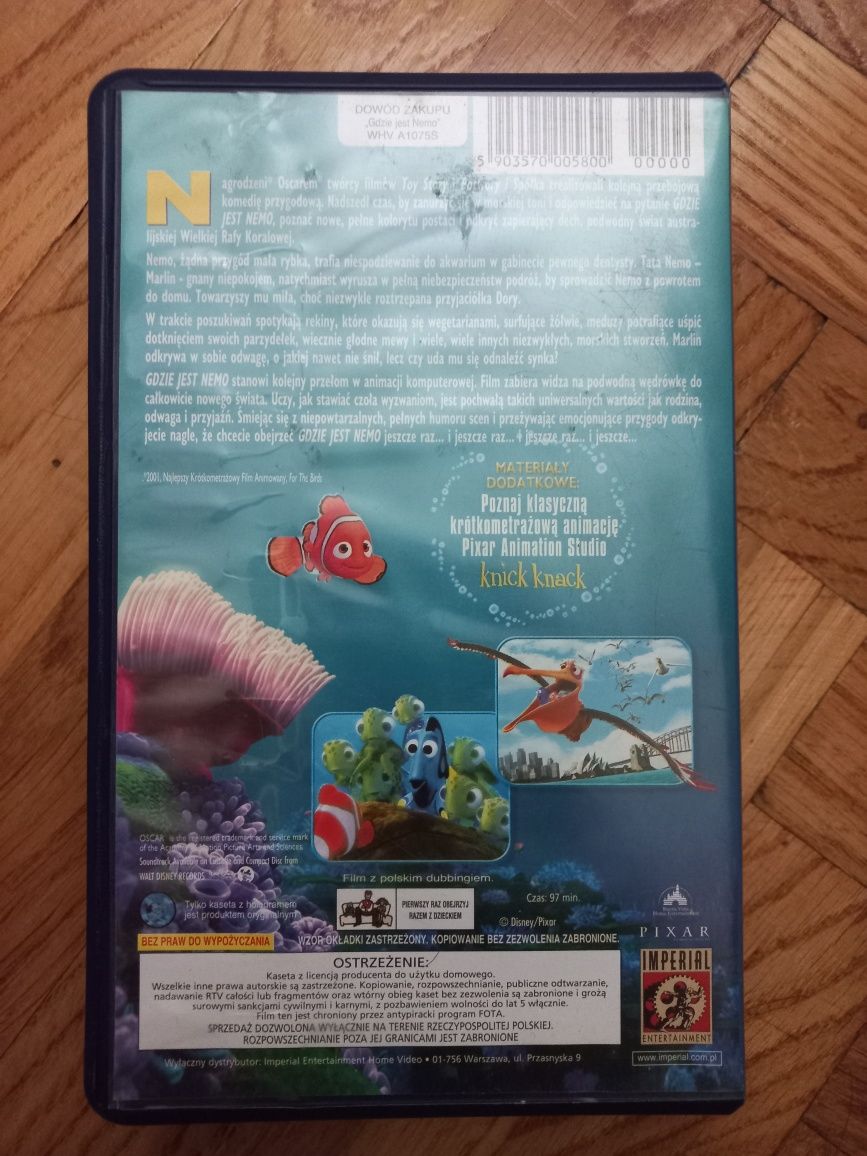 Gdzie jest Nemo vhs kaseta video