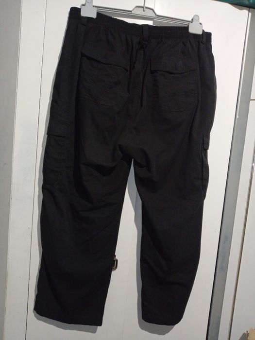 Czarne bojówki BATY 5XL elastyczny pas