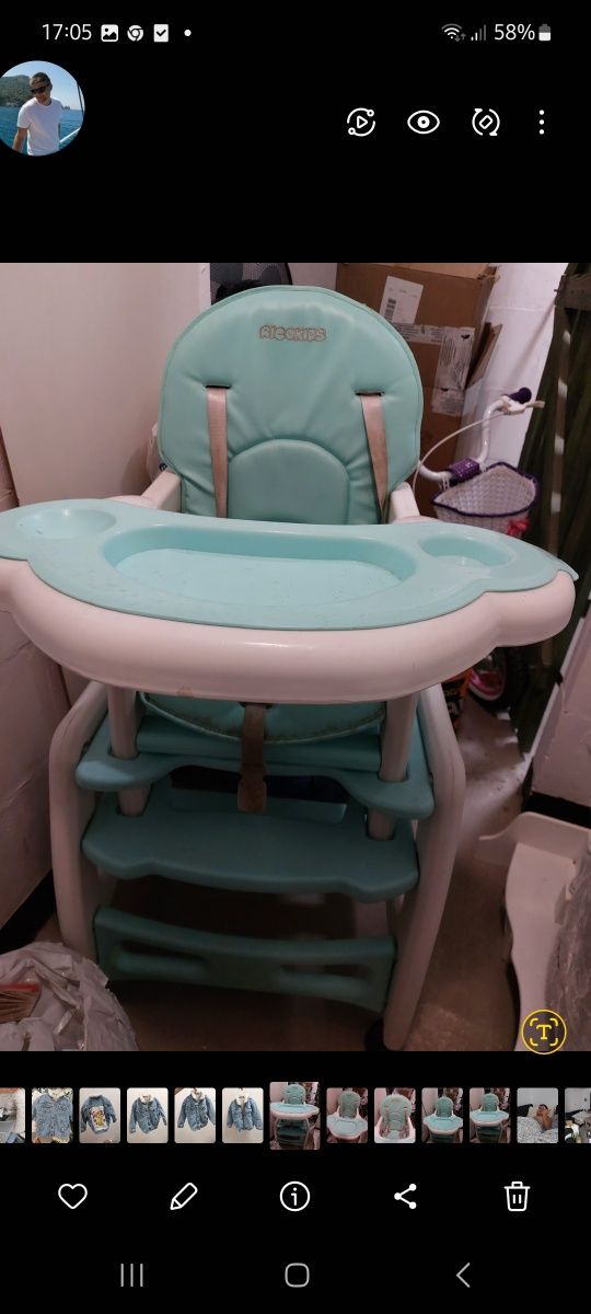Krzesełko do karmienia 5w1 Ricokids