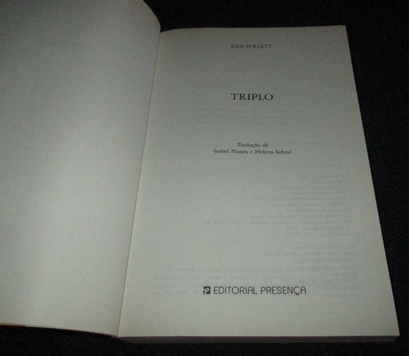 Livro Triplo Ken Follett Editorial Presença