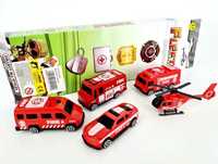 Zestaw samochodów samochodziki auta straż pożarna - nowa zabawka