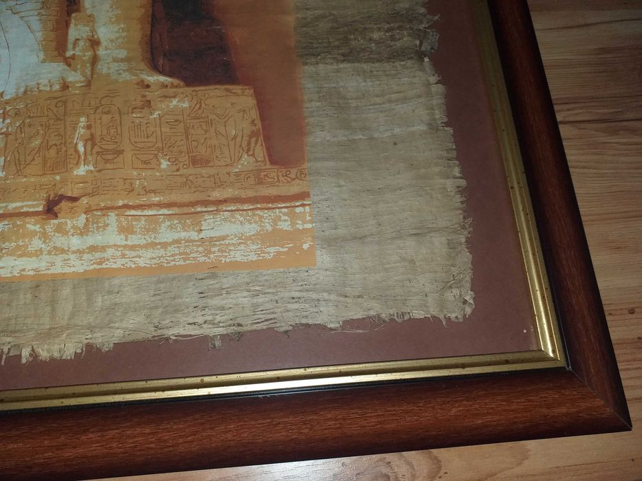 Obraz - papirus Wielka świątynia Abu Simbel Ramzesa II w Egipcie