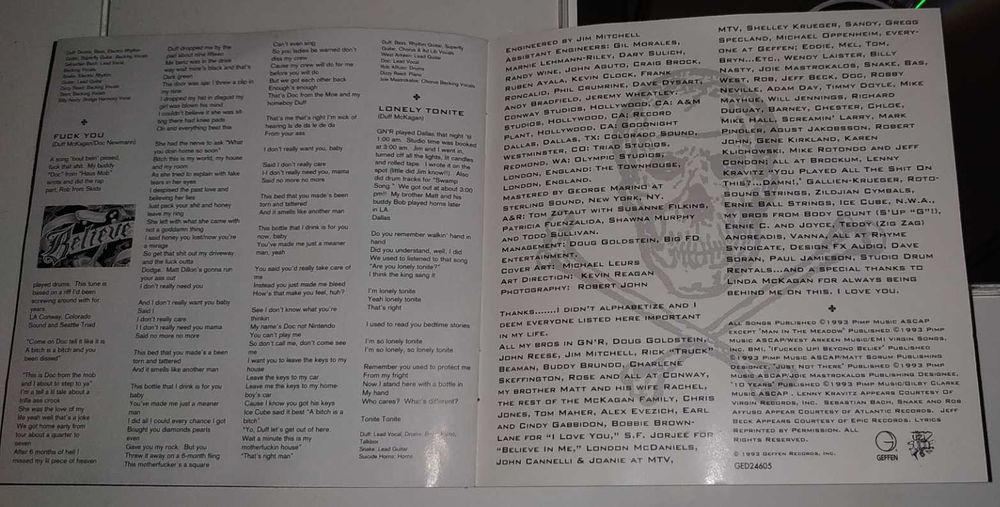 Duff McKagan (Guns n'Roses) - Believe in Me (1993) [RARO] GEFD-24605