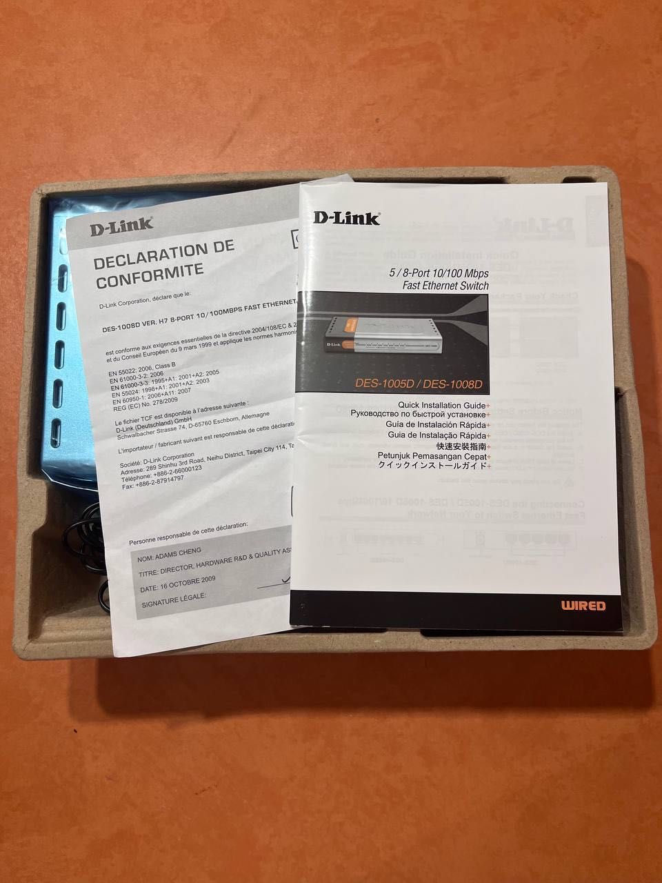 Коммутатор неуправляемый D-Link DES-1008D б/у