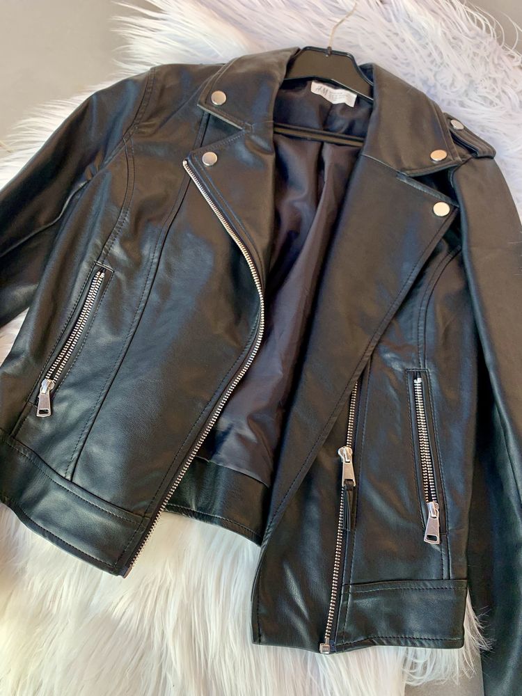 Kurtka ramoneska czarna (XS) H&M