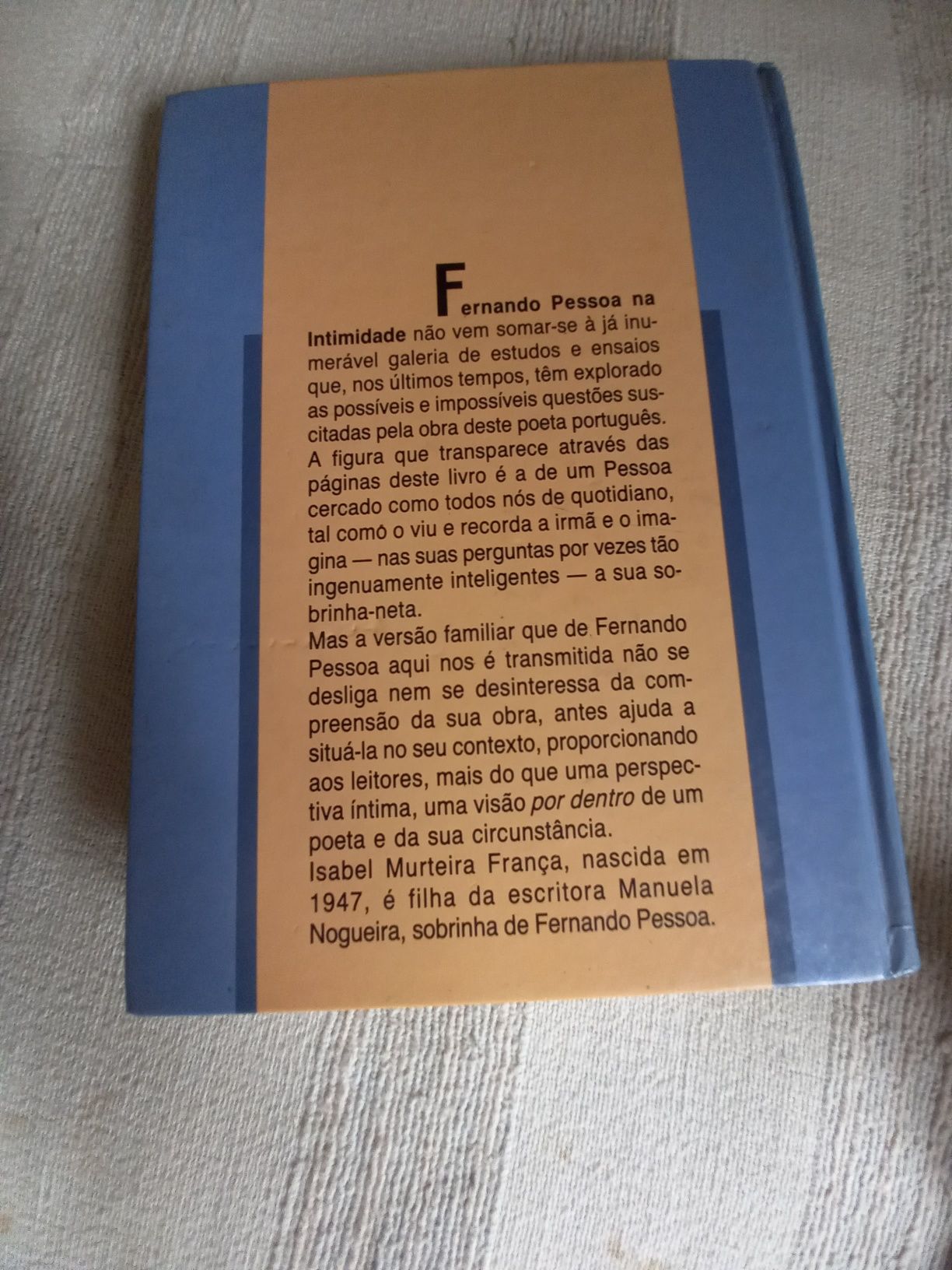 Livro Fernando Pessoa na Intimidade por Isabel Murteira França