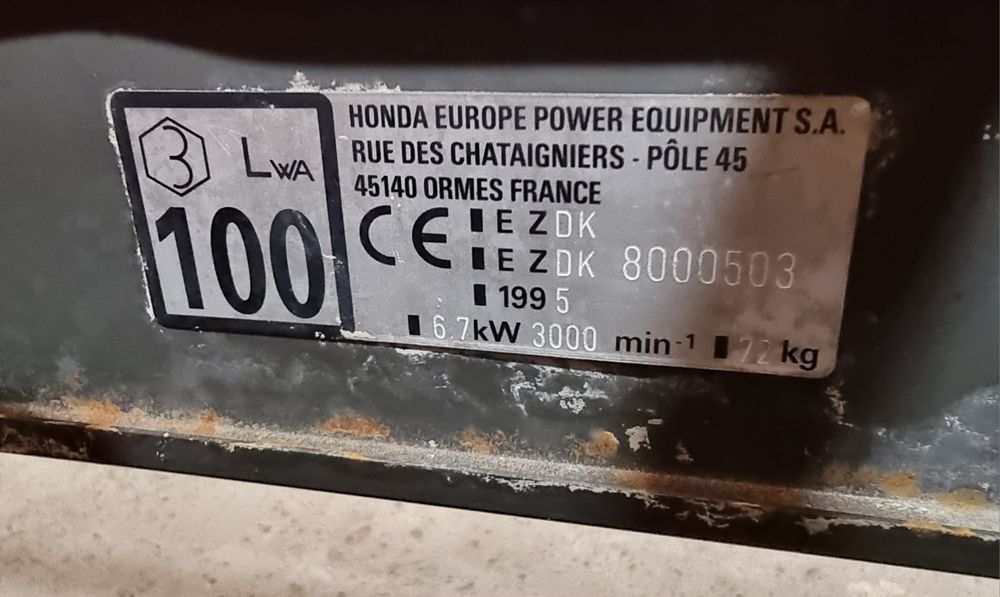 Agregat HONDA EC4500P 4,0 kVA