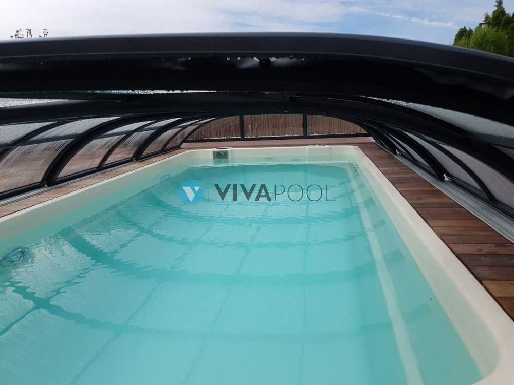 Zadaszenie basenowe średnie/niskie Smart 8,69 x 4,00 x 0,80 | Vivapool