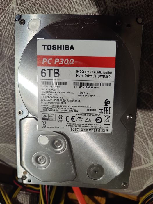 Жорсткий диск Toshiba P300 6 TB (HDWD260UZSVA