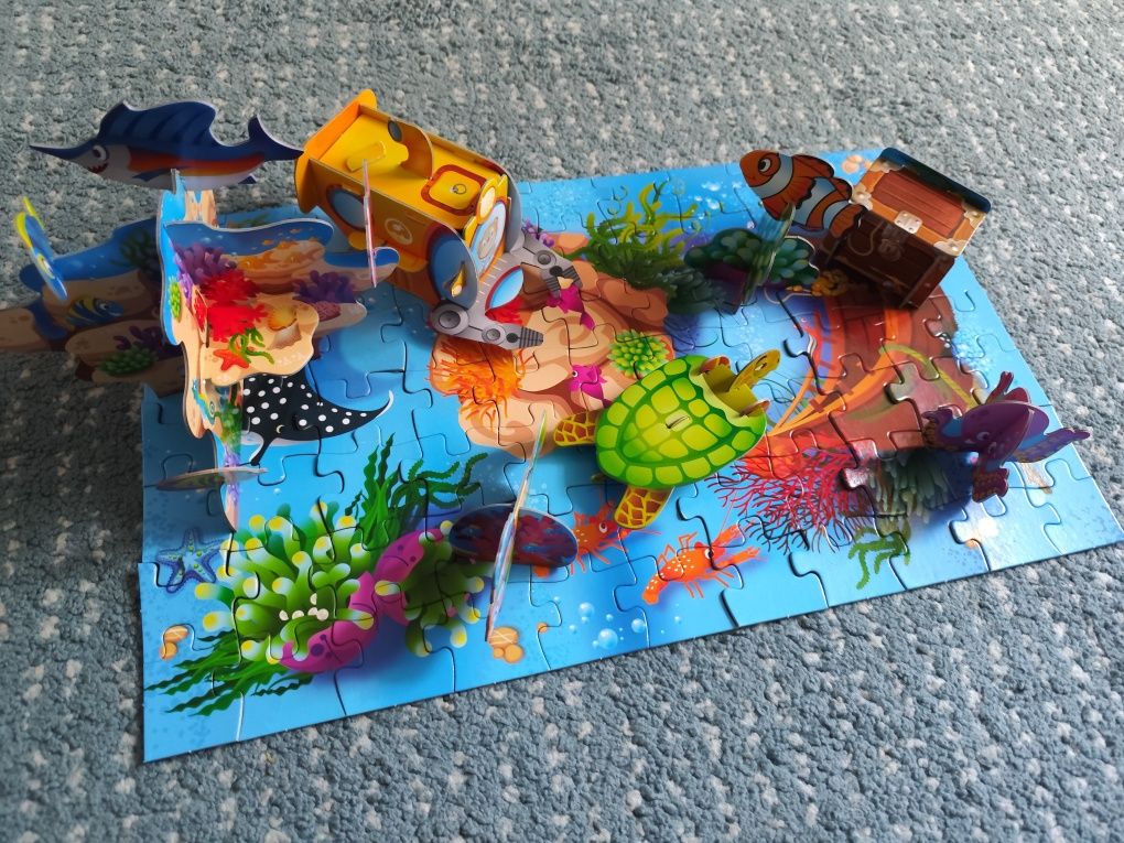 Puzzle 3D przestrzenne Na dnie oceanu 109 elementów