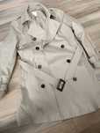 Dwurzędowy wiosenny beżowy płaszczyk H&M 42 XL