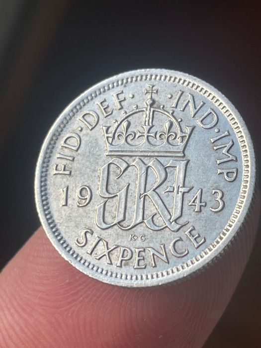 Moeda em prata 1943 Inglaterra