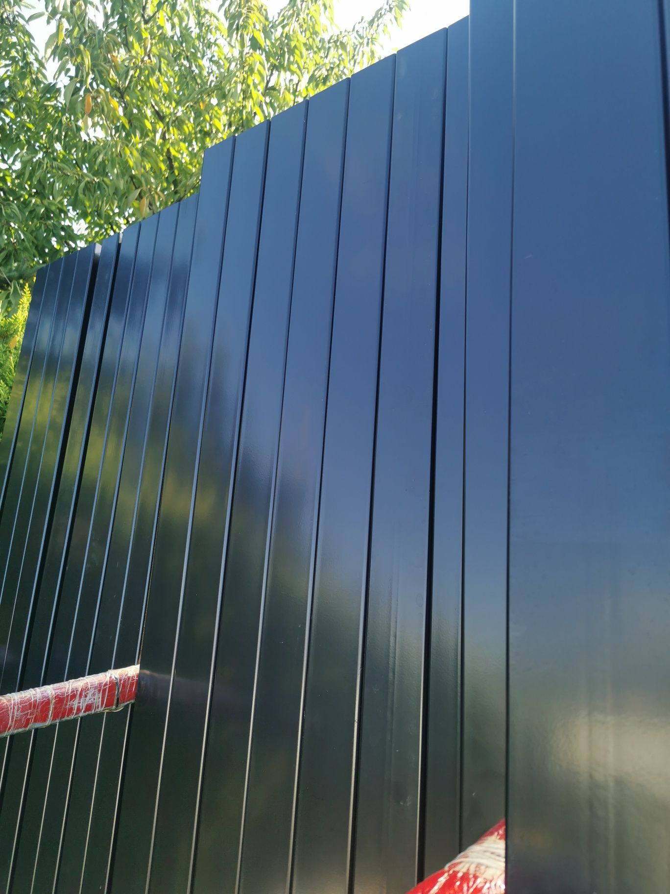Słupek Furtka Brama 80x80x 2300 panel grafit czarny zielony