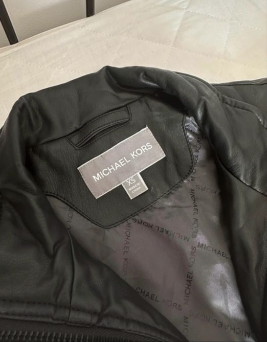 Kurtka męska Michael Kors MK skórzana skóra ekoskóra motocyklówka