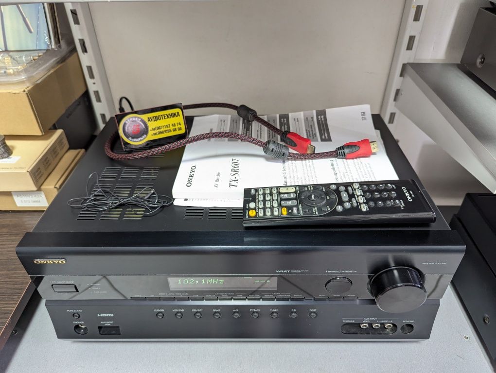 7.2 AV-ресивер Onkyo TX-SR607. HDMI, WRAT. Вес 11 кг.