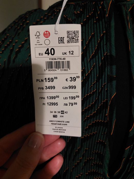 Reserved sukienka plisowana 40 nowa z metką