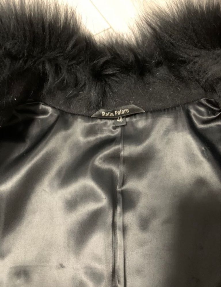 Женское пальто , зимнее черное и молочное  пальто, пальто