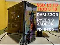 Komputer gamingowy Ryzen 9 5TB + 1.5 TB SSD 32 gb Ram  Radeon 6600