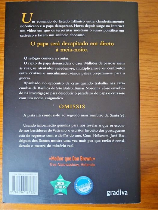 Vaticanum de José Rodrigues dos Santos | Portes Incluídos