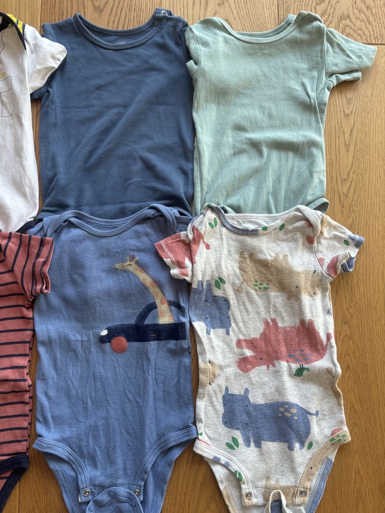 6 x body z krótkim rękawem 80 h&m carter’s