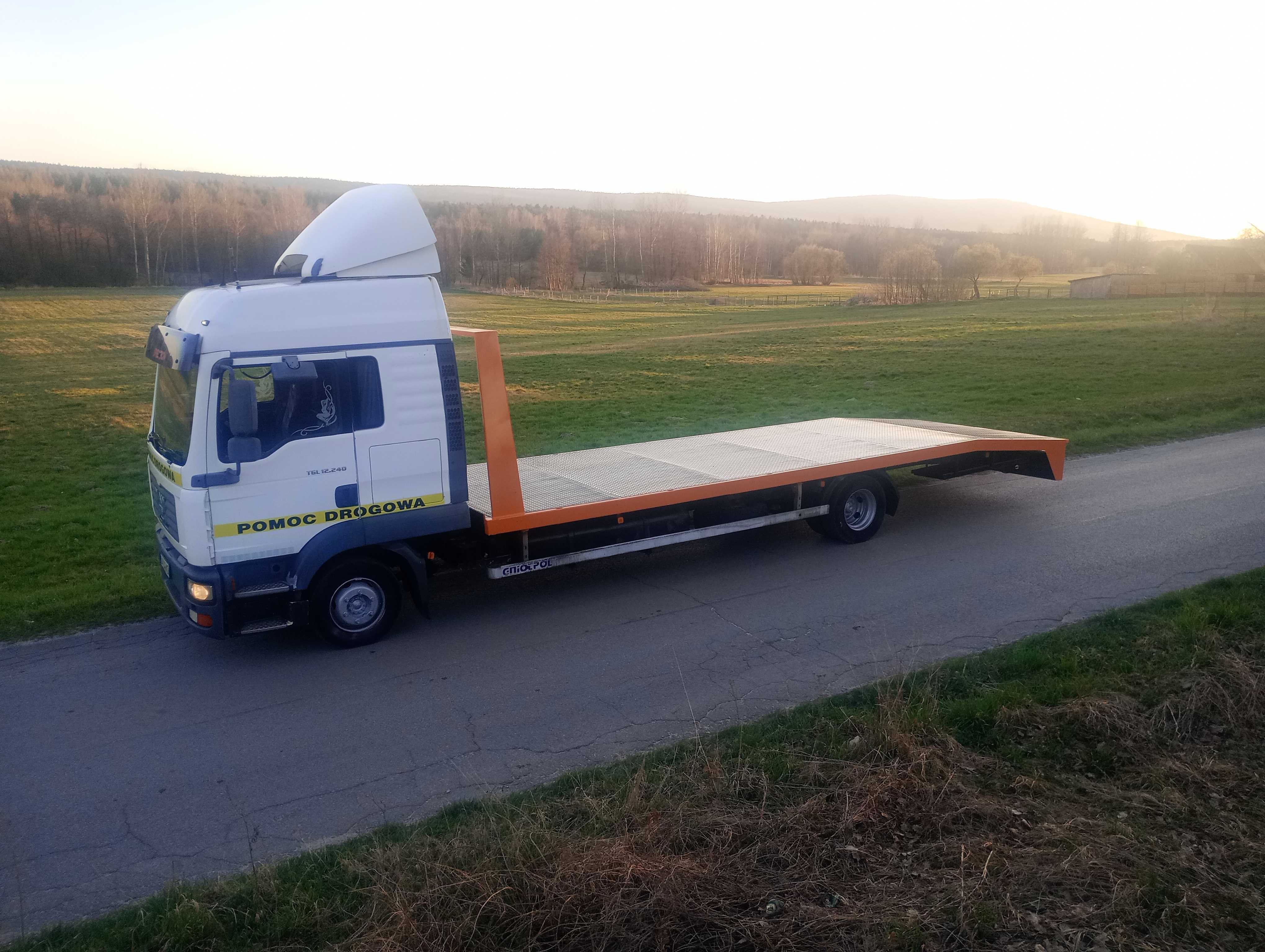 Zabudowa Najazd Laweta Autolaweta Pomoc Drogowa Man TGL 12.240 DMC 12T