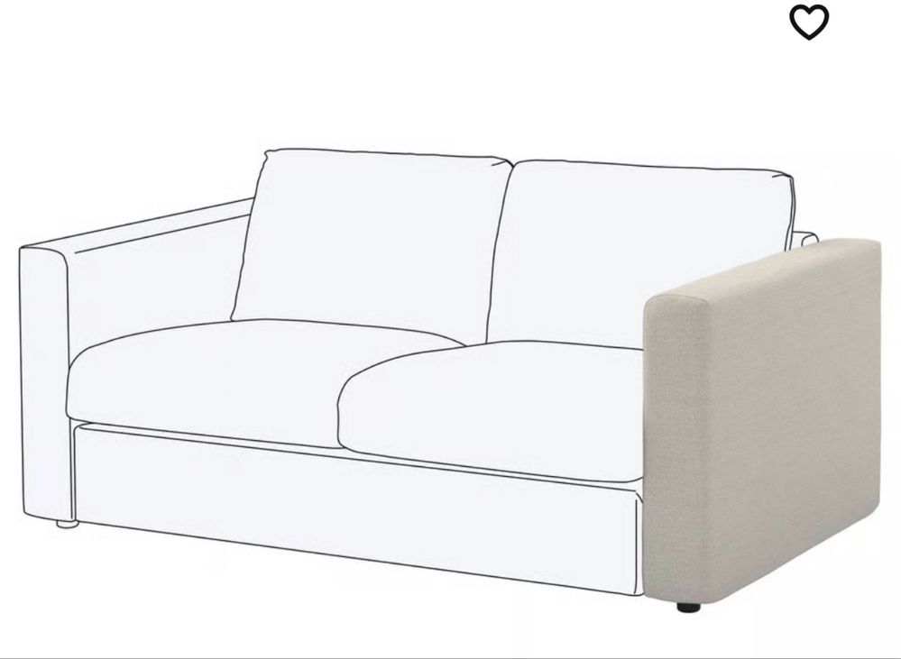 Nowe pokrycie na podłokietnik Ikea Vimle gunnared