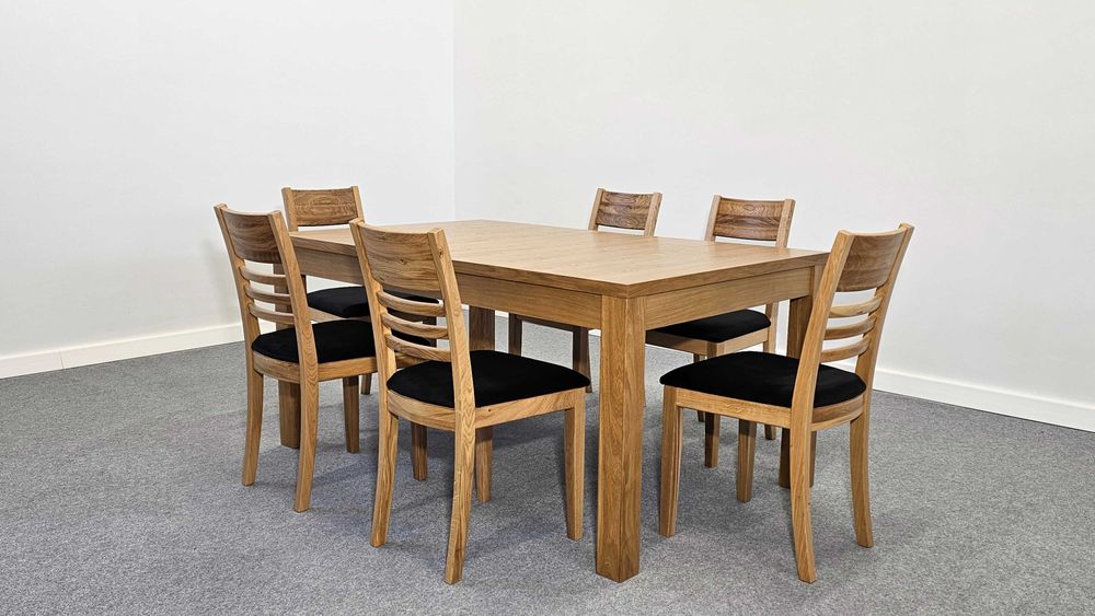 Krzesło lite dębowe drewniane do restauracji jadalni nowe eleganckie