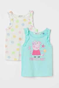 Дуже класні яскраві літні майки "Peppa pig" H&M