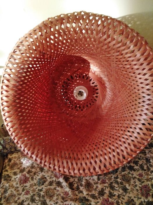 Abażur ratanowy, lampa stojąca lub do powieszenia