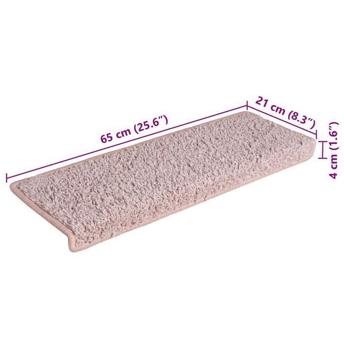 Vidaxl Maty Na Schody 30 Szt. 65X21X4 Cm Biały I Różowy