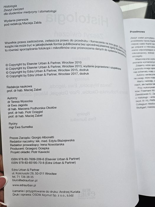 Histologia Zeszyt ćwiczeń dla studentów stomatologii i medycyny