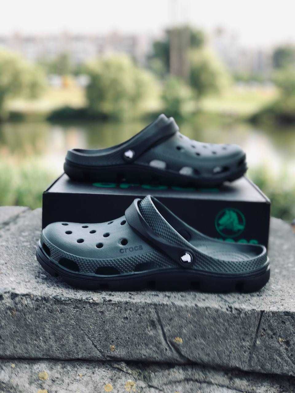 Crocs мужские черные 36-47 Повседневные практичные Крокс мужские хаки