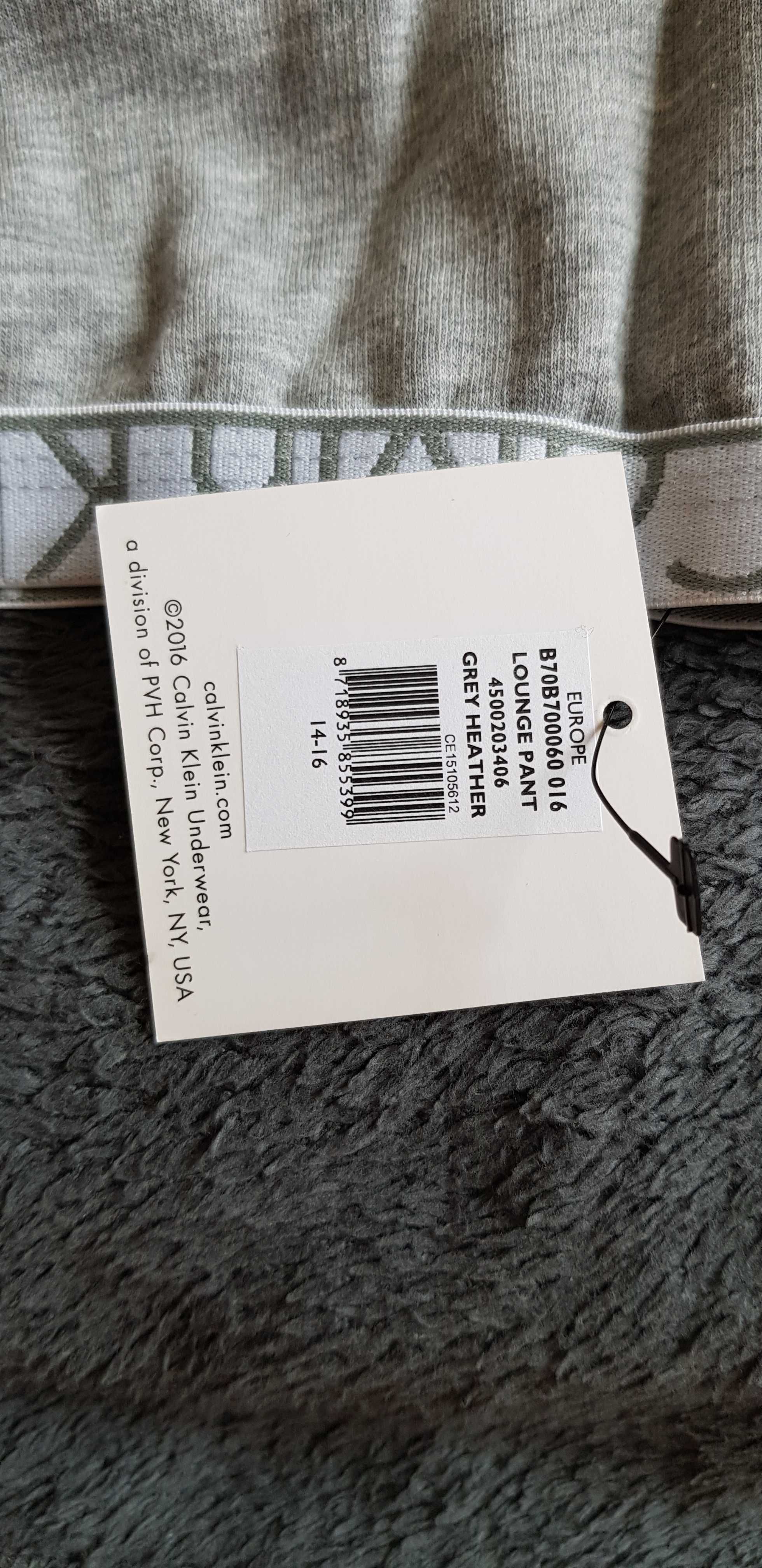 164-172 CK Calvin Klein Lounge Pant dresy nowe z metką szare 14-16lat