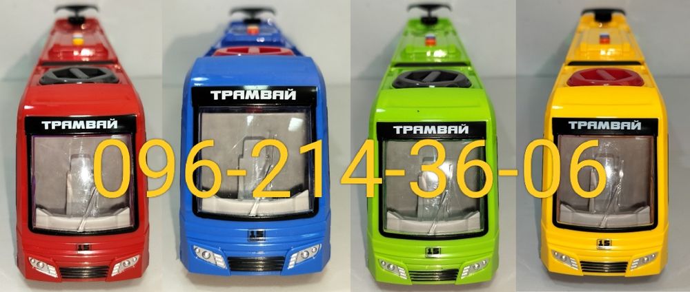 Детский Трамвай 42 см українська озвучка Звуки свет