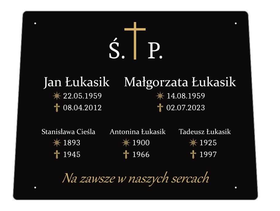 Nagrobek plastikowy, tani pomnik nagrobek tymczasowy  KOLORY WYSYŁKA