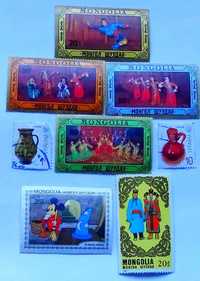 Набор марок театрального искусства республики Монголия